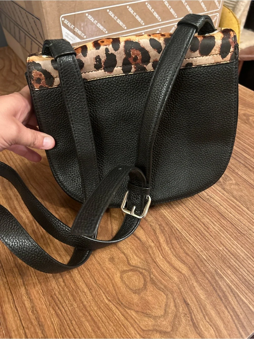 kate spade Black Pebbled Leather Small Crossbody Bag with Logo Interior